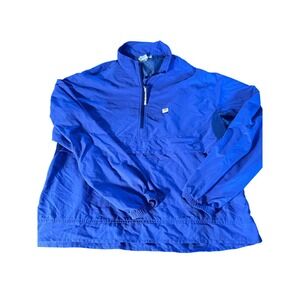 Vintage Solumbra Sun Protective Jacket UPF Blue Windbreaker XL Made in USA Y2K